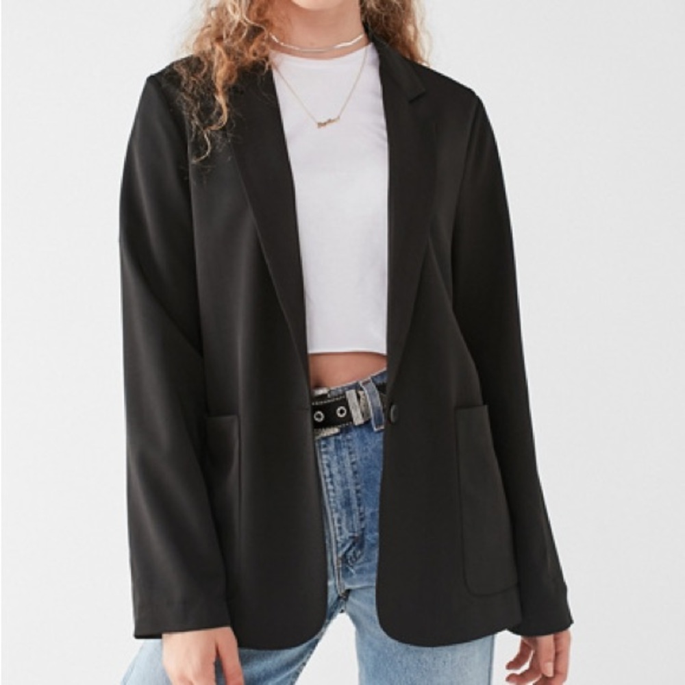 Urban Outfitters Black Single-Button Women's Blazer